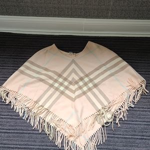 Burberry Kids Wool + Cashmere Poncho